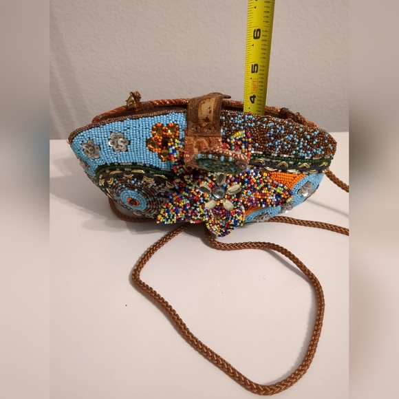 Handmade Beaded Purse Boho Chic Retro Vintage Trendy Unique Custom - Picture 8 of 11